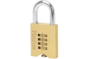 Master Lock 651EURD Lucchetto con Combinazione in Ottone, Oro, 10 x 5.1 x 1.3 cm