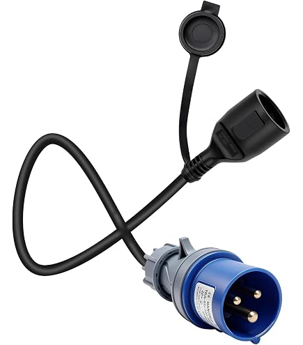 Câble Adaptateur CEE Goobay 1,5m Pour Caravane - Prise Avec Contact De Protection IP44 - Camping Et Chantier
