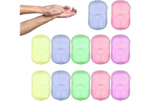 RUIKCOLL Hojas de jabón, en el Camino de jabón de Papel de una Pista, 240 Hojas de jabón de jabón, para Campamento de Viaje al Aire Libre, 12 Cajas