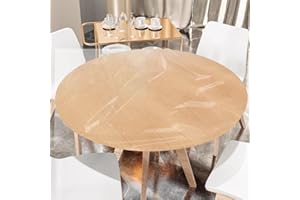 PIASHOW Nappe ronde - Diamètre 120 cm - Avec élastique - Pour l'extérieur - Lavable - Idéale pour 110 à 115 cm - Couleur D (transparent)