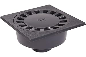 siphon de cour - 200 x 200 mm - a emboîture extérieure - sortie verticale - nicoll sc756 - gris foncé