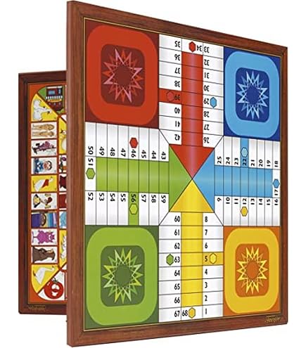 Toyland ® Ludo 20 Piece Game with Folding Board and Storage Box - Traditional Fa