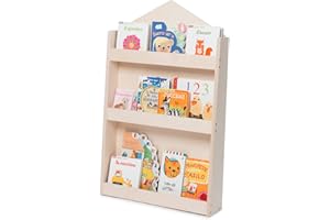 moblì Dotty by Libreria montessoriana per Bambini in Legno | Scaffali a 3 Altezze | Libreria Frontale educativa | Progettata da esperti educatori | Prodotta in Toscana, Legno Naturale, Casetta