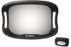 LittleLife Light-Up Car Mirror, Black