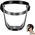 Full Face Shield, Clear Full Face Protective Shield, Reusable Anti-Fog and Anti-Static Transparent Face Mask, Adjustable Breathable Face Mask for Eye and Face Protection, Super Lightweight HD