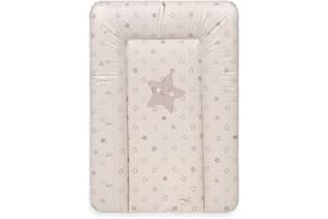 Ceba Baby® Matelas à Langer Bebe souple 70x50 cm - Matelas à langer epais lavable - pour garçons et filles - Certifié Öko-Tex - Imperméable - Beige - 50x70 cm