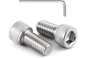 Dayalo 100 sztuk śrub M3 x 14, śruby z łbem cylindrycznym, śruby z łbem sześciokątnym, śruby z łbem płaskim, stal nierdzewna A2 V2A, pełny gwint, śruby imbusowe z kluczem