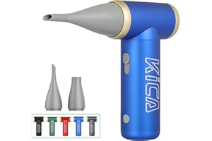Kica JetFan 2 Souffleur Air Comprimé, Aspirateur Portable, Souffleur Pc,Plumeau à air électrique pour bureau, voiture, nettoyage à domicile,100000 tr/min(Bleu)