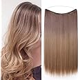 Silk-co Extension con Filo Invisibile Capelli Lisci Wire in Hair Extension One Piece Extension Filo Trasparente Fascia Unica 