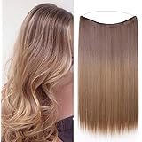 Silk-co Extension con Filo Invisibile Capelli Lisci Wire in Hair Extension One Piece Extension Filo Trasparente Fascia Unica 