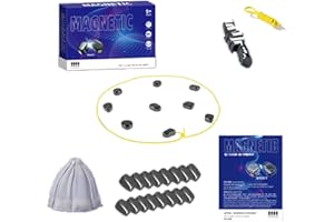 POERPIG Magnetisches Schach, Schachbrett Magnetisch Tisch-Magnetspiel Schach-Brettspiel Mit Magnetischer Pädagogisches Dame-Spiel, Tragbares Magnet-Steinbrett, für Reisen Familientreffen