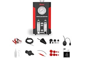 QPKING Detector de Fugas de Humo EVAP Modos duales Detector de Fugas de Combustible de vacío Probador de Fugas de tubería de Combustible de diagnóstico de automóviles con medidor de Flujo DC12V