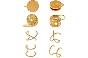 Hobbspring Pressure Earrings for Keloids Stainless Steel Non-Pierced Earrings Cuff Earrings Spiral Compression Earrings Adjustable Clip Earrings for Women Men Ladies