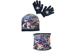 SUNCITY Paw Patrol RH4249 Ensemble bonnet et gants pour garçon 3 pièces
