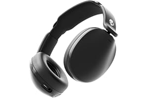 Skullcandy Hesh 360 Wireless Over-Ear Bluetooth Headphones, Up to 100 Hours Battery, Noise Isolating Fit, Flat-Folding Collapsible Design, Microphone iPhone Android - True Black