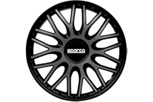 Sparco Juego de 4 Tapacubos Roma 16 Pulgadas Gris/Negro