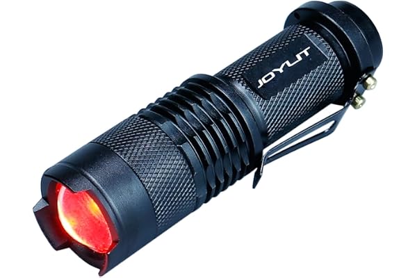 JOYLIT Rött ljus mini fokus taktisk ficklampa 620 nm LED ficklampa lykta