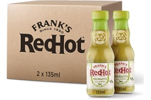 Frank's RedHot Fire-Roasted Jalapeño Craft Hot Sauce 135 ML, Pack of 2, Smokey Fiery Hot Chilli Sauce, Use as Condiment, for Veg & Non-Veg Cuisine, Perfect for Grilled Chicken, Nachos and Tacos
