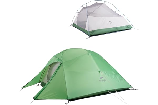 Naturehike Cloud-Up 3 Tente de Camping Ultra Légère Imperméable Autoportante Antisolaire Sac de Compression pour 3 Personnes pour Camping et Randonnée Alpinisme