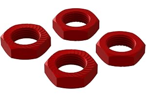 Aluminium hjulmutter 17 mm röd (4)