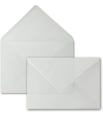 50 Enveloppes Transparentes Cristal Auto-Adhésives C6 (162x114 Mm) – Idéales Pour Invitations, Bons Et Courrier Élégant
