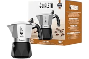Bialetti New Brikka 2023, Moka pot, la única cafetera capaz de hacer un espresso cremoso, 2 tazas, Aluminio