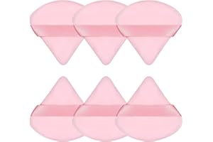 ‎KORINTIN Powder Puff, Make up Puff, Puderquaste Waschbare Dreieck velour 2.75 inch, Make up schwamm für Loser Puder Weich Körper Kosmetische Foundation Nass Trocken Makeup Werkzeug (6 Stück 3)