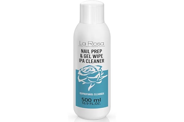 LaRosa Nail CLEANER ongles degraissant 500 ml - IPA Cleaner Isopropanol - Pour désinfecter l’ongle et éliminer les couches collantes, CLENASER