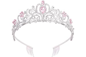 RAIRSKY Corona Regina, Tiara Corona di Cristallo, Corona Tiara Regina diadema di Cristallo Pettine per Sposa Principessa Donna Bambina Coroncina Pageants Parti Compleanno Corona Tiara