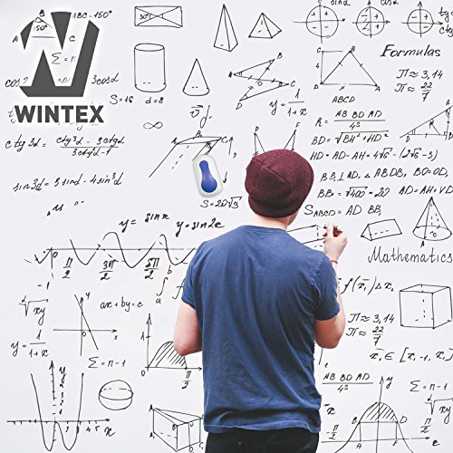 WINTEX Tafelwischer in weiß/blau zur Trockenreinigung für Whiteboards, Flipcharts, Magnettafeln, Planungstafeln und Kreidetafeln | mit 2 Jahren Zufriedenheitsgarantie | Magnetischer Wischer - 4