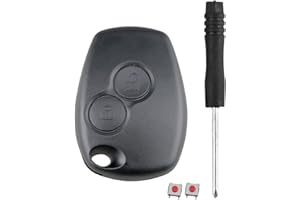 HooRLZ Coque Clé Renault, Compatible pour Renault Twingo Kangoo Clio Modus Boitier Clé Twingo 2, TéLéCommande Renault Clio, Clef Modus - 2 Boutons