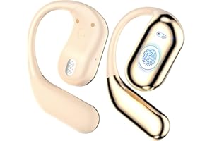 BOYTOND Ultra Open Ear Earbuds - Bone Conduction Headphones Wireless Bluetooth, Waterproof Deep Bass Earphones for Fitness and Running, Secure Fit for Small Ears, Sweat-Resistant for Workouts