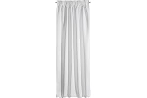 Eurofirany Blackout - Cinta de Fruncido, Suave, para Dormitorio, habitación Infantil, Color Blanco, 135 x 270 cm