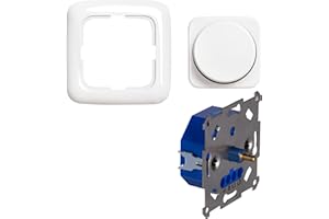 LED-Dimmer Universaldimmer 3-250W als Komplettset mit Busch-Jaeger Reflex-SI alpinweiss Phasenanschnitt und Phasenabschnitt