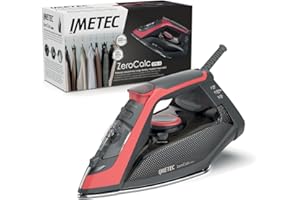 Imetec Zerocalc VPR-X – Ferro da stiro a vapore 2600 W con colpo vapore 220 g, sistema 2X Zerocalc anticalcare, piastra in acciaio satinato con finitura laser e punta di precisione, leggero