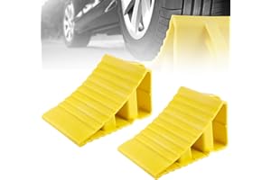 SUNOYA 2 Pezzi Cunei per Ruote Auto, Cunei per Ruote Camion, Fermo del Pneumatico del Blocco, Pneumatici Sottoveste Stopper, Stop Cunei di Allineamento Block Pneumatici Rilievo di Sostegno for Auto Camion