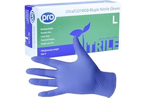 PRO HYGIENE PRODUCTS PRO UltraFLEX Bluple Biodegradable Disposable Gloves - Purple/Blue Nitrile Gloves Disposable Large - 100x Pack - Powder-Free - Latex Free - Food Safe