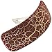 Ebuni | Large Curved French Rectangle Barrette for thick hair (Bordeaux/Gold)