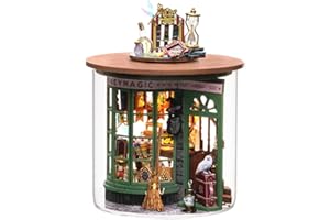 TOPBSFARNY 3D Stereoskopisches Miniatur-Puppenhaus-Kit Zusammenbau Spielzeug DIY Modell Holzmöbel für Valentinstag Kreative Geschenke (The Magic Shop)