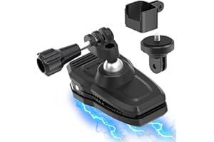 WEWOGA Osmo Support magnétique pour sac à dos de poche 3 - Rotation à 360° - Compatible avec Gopro Hero 13, 12, 11, Serie, 3+, 3, 2, 1, AKASO, DJI Osmo Pocket, Xiaomi Yi Action Kame