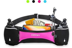 HAISSKY Laufgürtel für Handy,Gürteltasche Hüfttasche Mit Trinkflaschenhalterung Sport Laufgürtel iPhone 13 Pro 12 11 Pro Max 8 XS XR Galaxy A31 S9 Huawei Xiaomi Hüfttasche Lauftasche Joggen Handytasche 6.8"