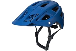 SIFVO Casco Bici per Uomo e Donna MTB Mountainbike Caschi da Corsa Moto Casco da Bicicletta da Esterno Sport Caschi con Visiera Rimovibile M/L (54-62cm)