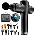 DACORM Massage Gun Deep Tissue Percussion Muscle Massage Gun for Athletes,Super Quiet Portable Electric Sport Massager,Handheld Deep Tissue Massager of Y8 Pro Max (Silver)