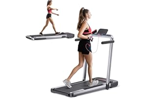 FLYLINKTECH Treadmill for Home, Foldable 14 km/h Home Treadmill, 12 Running Programme, Electric Walking, Multifunctional LCD Display