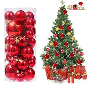 Decoris 30 Luxury Shatterproof Christmas Baubles Tree Decorations