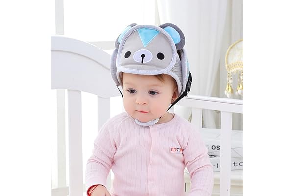 Hillento bébé Casque de sécurité, Enfants en Bas âge Infantile Anti-Collision Casquette de Protection de la tête, Harnais réglables Protecteur de la tête sans Bosses tête Coussin de sécurité Casque