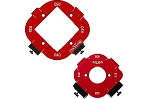 MEEQIAO Plantillas de Fresado de Radios de Esquinas R10-R50, Robustas y Fáciles de Usar, Plantilla de Fresado, Multifuncional, Plantillas de Fresado para Fresadora, para Trabajar la Madera (1)