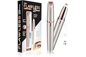 GOUSHY Professionale Epilatore Sopracciglio Donna,flawless brows sopracciglia Indolore Trimmer Rasoio per donna Trimmer elettrico di precisione con LED, dispositivo la rimozione dei peli delle sopracciglia