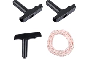 Starterseil Rasenmäher,RUNEAY 10 Meter Ø3,5mm Starter Seil mit 3 Stücke Starter Griff für Rasenmäher Kettensäge Trimmer Edger Bürste Schneider Motorteile