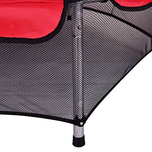 Fitness Trampolin Gartentrampolin 140cm mit Sicherheitsnetz Kinder Trampolin Sicherheitsrampolin - 7